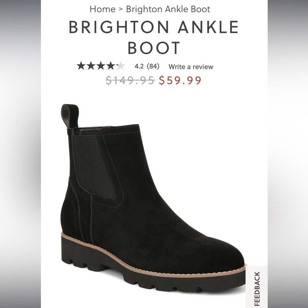 Vionic Black suede Chelsea boots